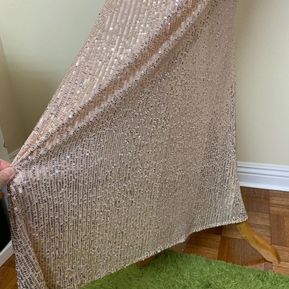 Ever Pretty Sequin Sleeveless Evening Long Festive Formal Gown Size 10 Gold - Picture 5 of 10